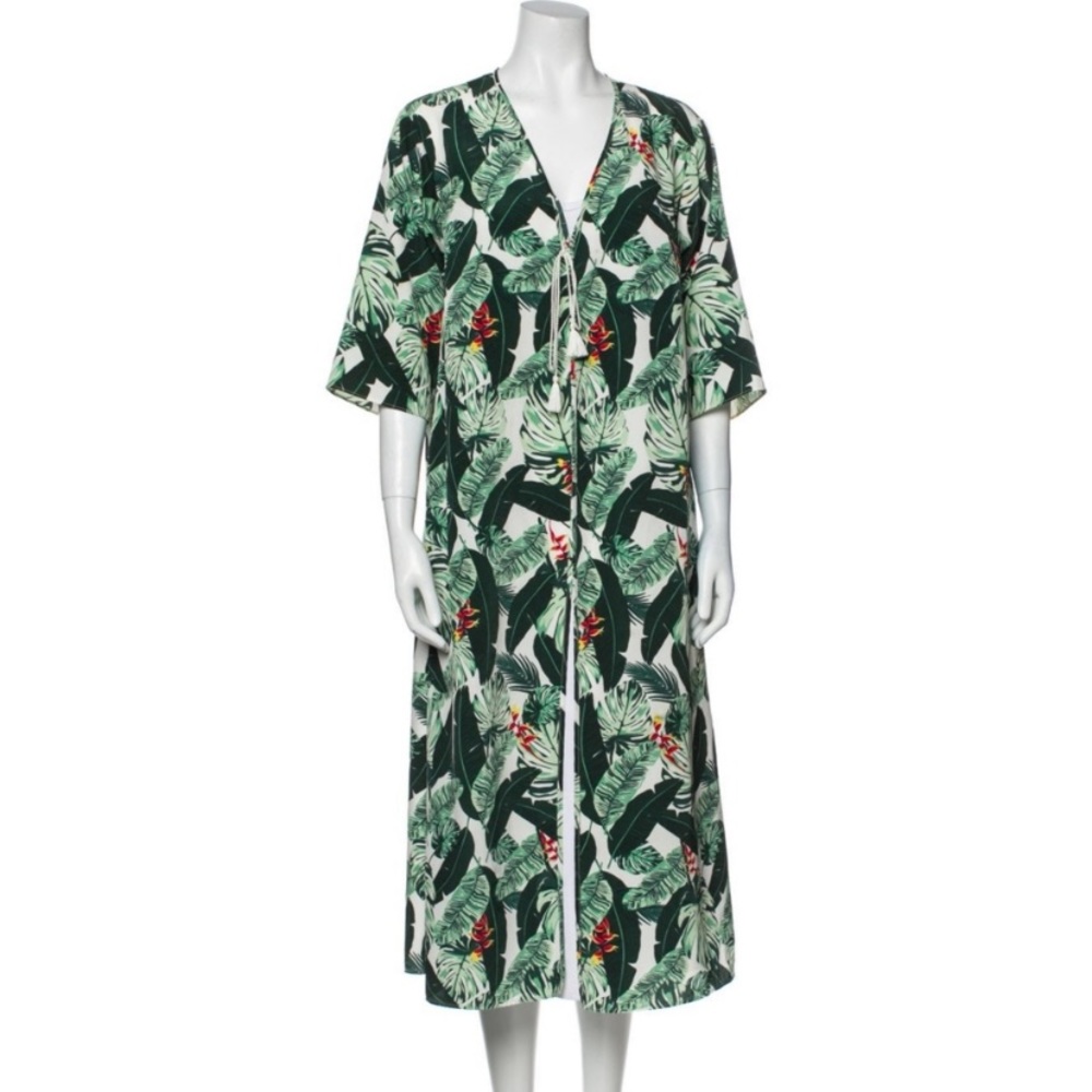 Rachel Zoe Tropical Print Kimono - Size OS
